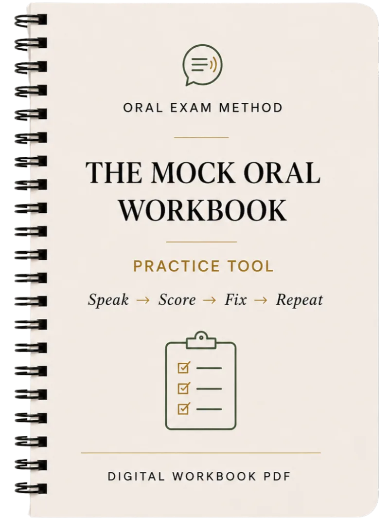 Mock Oral Workbook cover