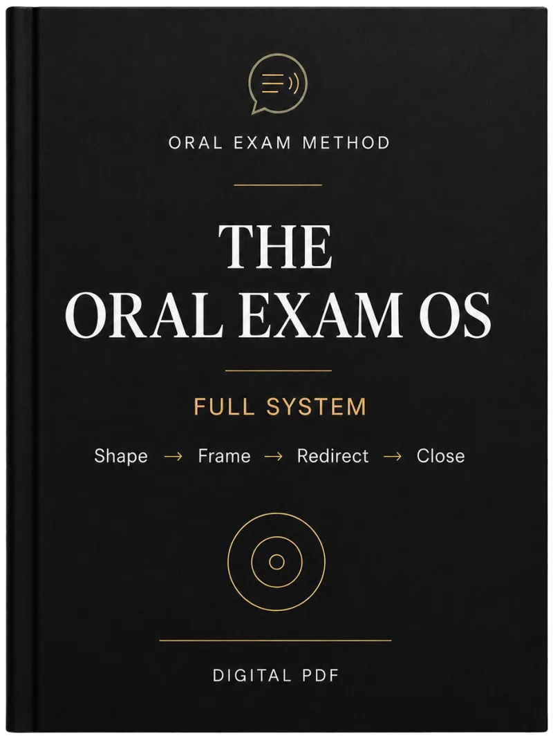 The Oral Exam OS cover