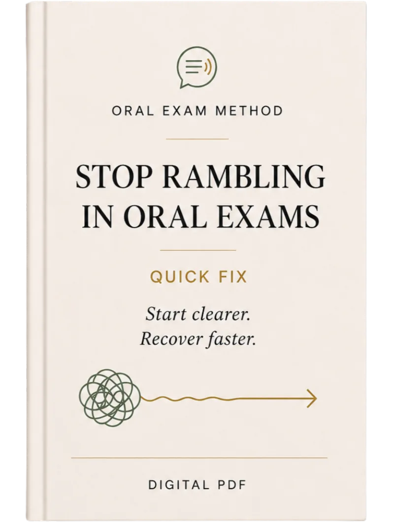 Stop Rambling in Oral Exams cover